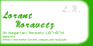 lorant moravetz business card